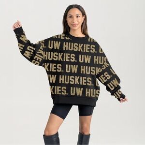 UW Huskies Black and Gold Sweater